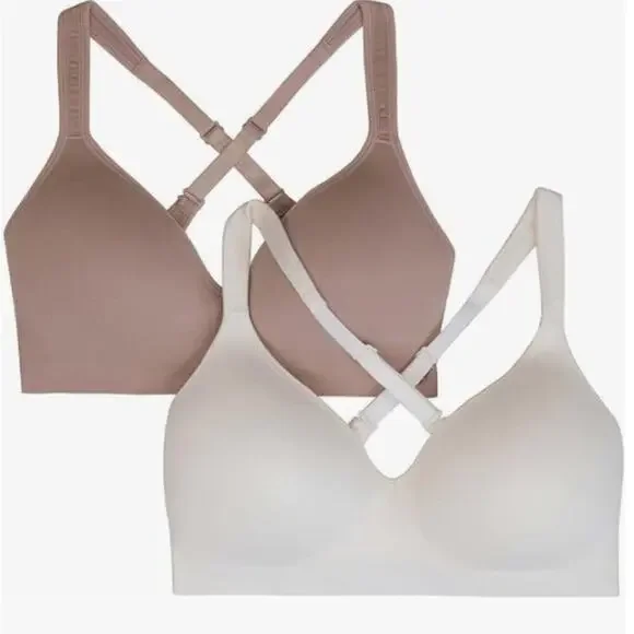 *Carole Hochman Seamless Comfort Bra Black/Moonlight - SMALL - Picture 1 of 5